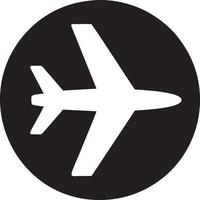 Plane icon symbol image vector, illustration of the flight aviation in black image. EPS 10 vector