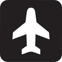 Plane icon symbol image vector, illustration of the flight aviation in black image. EPS 10 vector