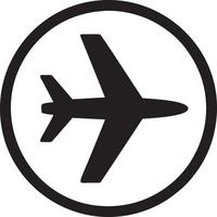 Plane icon symbol image vector, illustration of the flight aviation in black image. EPS 10 vector