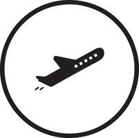 Plane icon symbol image vector, illustration of the flight aviation in black image. EPS 10 vector