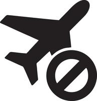 Plane icon symbol image vector, illustration of the flight aviation in black image. EPS 10 vector