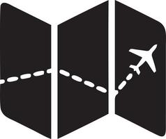 Plane icon symbol image vector, illustration of the flight aviation in black image. EPS 10 vector