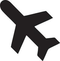 Plane icon symbol image vector, illustration of the flight aviation in black image. EPS 10 vector