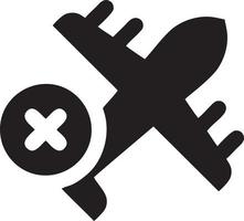 Plane icon symbol image vector, illustration of the flight aviation in black image. EPS 10 vector