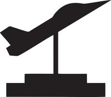 Plane icon symbol image vector, illustration of the flight aviation in black image. EPS 10 vector