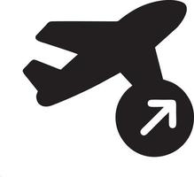 Plane icon symbol image vector, illustration of the flight aviation in black image. EPS 10 vector