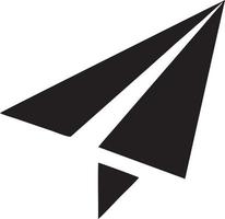 Paper plane icon symbol image vector, illustration of the flight aviation in black image. EPS 10 vector