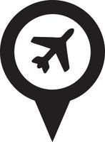 Plane icon symbol image vector, illustration of the flight aviation in black image. EPS 10 vector