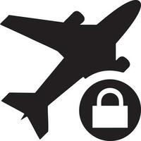 Plane icon symbol image vector, illustration of the flight aviation in black image. EPS 10 vector