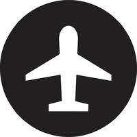 Plane icon symbol image vector, illustration of the flight aviation in black image. EPS 10 vector