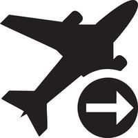 Plane icon symbol image vector, illustration of the flight aviation in black image. EPS 10 vector