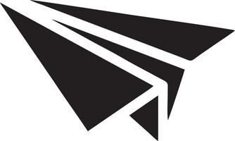 Paper plane icon symbol image vector, illustration of the flight aviation in black image. EPS 10 vector