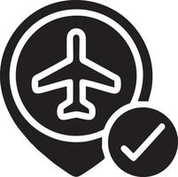 Plane icon symbol image vector, illustration of the flight aviation in black image. EPS 10 vector