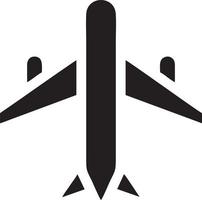 Plane icon symbol image vector, illustration of the flight aviation in black image. EPS 10 vector