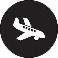 Plane icon symbol image vector, illustration of the flight aviation in black image. EPS 10 vector