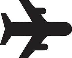 Plane icon symbol image vector, illustration of the flight aviation in black image. EPS 10 vector