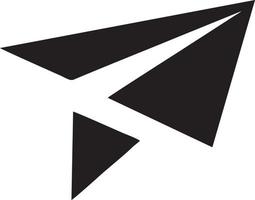 Paper plane icon symbol image vector, illustration of the flight aviation in black image. EPS 10 vector