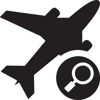 Plane icon symbol image vector, illustration of the flight aviation in black image. EPS 10 vector