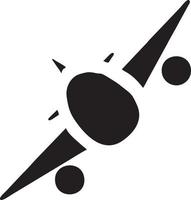 Plane icon symbol image vector, illustration of the flight aviation in black image. EPS 10 vector