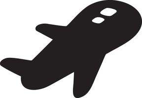 Plane icon symbol image vector, illustration of the flight aviation in black image. EPS 10 vector