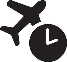 Plane icon symbol image vector, illustration of the flight aviation in black image. EPS 10 vector