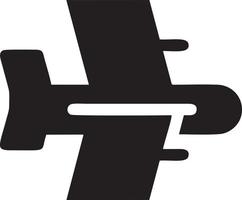 Plane icon symbol image vector, illustration of the flight aviation in black image. EPS 10 vector