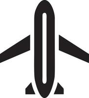 Plane icon symbol image vector, illustration of the flight aviation in black image. EPS 10 vector