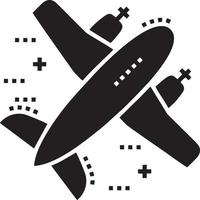 Plane icon symbol image vector, illustration of the flight aviation in black image. EPS 10 vector