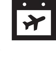 Plane icon symbol image vector, illustration of the flight aviation in black image. EPS 10 vector