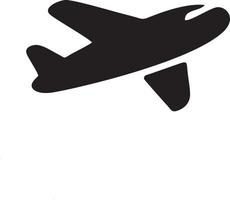 Plane icon symbol image vector, illustration of the flight aviation in black image. EPS 10 vector