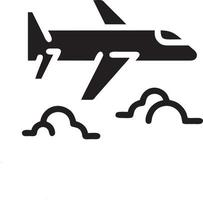 Plane icon symbol image vector, illustration of the flight aviation in black image. EPS 10 vector