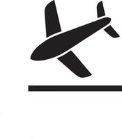 Plane icon symbol image vector, illustration of the flight aviation in black image. EPS 10 vector