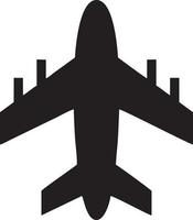 Plane icon symbol image vector, illustration of the flight aviation in black image. EPS 10 vector