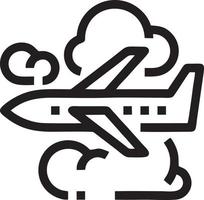 Plane icon symbol image vector, illustration of the flight aviation in black image. EPS 10 vector