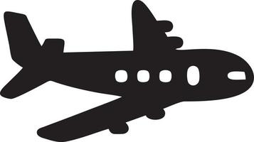 Plane icon symbol image vector, illustration of the flight aviation in black image. EPS 10 vector