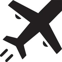 Plane icon symbol image vector, illustration of the flight aviation in black image. EPS 10 vector