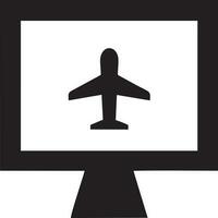 Plane icon symbol image vector, illustration of the flight aviation in black image. EPS 10 vector