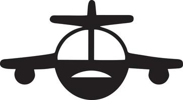 Plane icon symbol image vector, illustration of the flight aviation in black image. EPS 10 vector