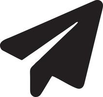 Paper plane icon symbol image vector, illustration of the flight aviation in black image. EPS 10 vector