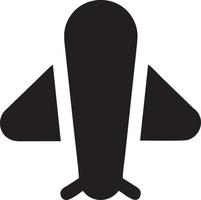 Plane icon symbol image vector, illustration of the flight aviation in black image. EPS 10 vector