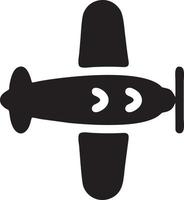 Plane icon symbol image vector, illustration of the flight aviation in black image. EPS 10 vector