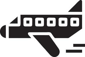 Plane icon symbol image vector, illustration of the flight aviation in black image. EPS 10 vector