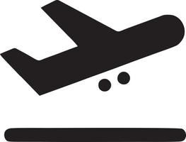 Plane icon symbol image vector, illustration of the flight aviation in black image. EPS 10 vector