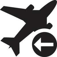 Plane icon symbol image vector, illustration of the flight aviation in black image. EPS 10 vector