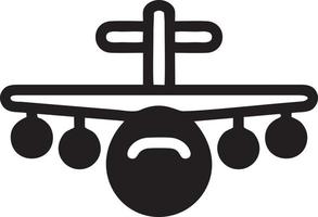 Plane icon symbol image vector, illustration of the flight aviation in black image. EPS 10 vector