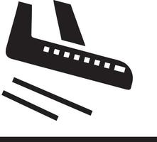 Plane icon symbol image vector, illustration of the flight aviation in black image. EPS 10 vector