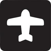 Plane icon symbol image vector, illustration of the flight aviation in black image. EPS 10 vector