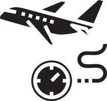 Plane icon symbol image vector, illustration of the flight aviation in black image. EPS 10 vector