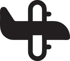 Plane icon symbol image vector, illustration of the flight aviation in black image. EPS 10 vector