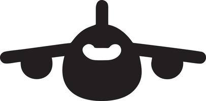 Plane icon symbol image vector, illustration of the flight aviation in black image. EPS 10 vector